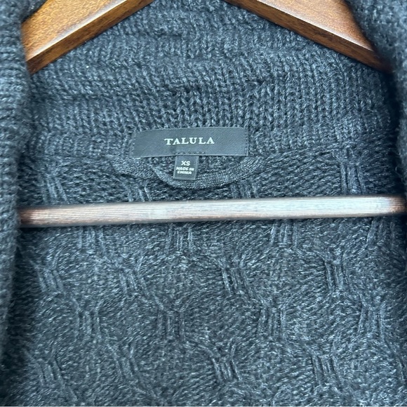 Aritzia Angora Wool Cashmere Greenpoint Knit Cardigan Dark Grey XS - Picture 3 of 9